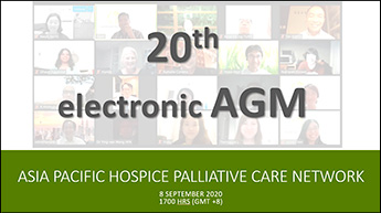 ASIA PACIFIC HOSPICE PALLIATIVE CARE NETWORK Web 開催チラシの表紙